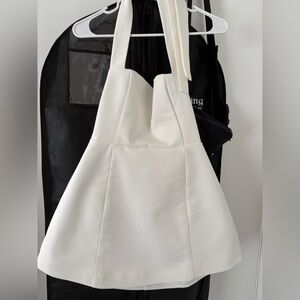 Elegant White Halter Dress